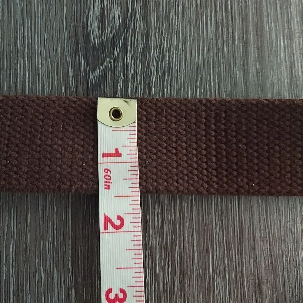 Brown Cotton Canvas Adjustable Belt 52